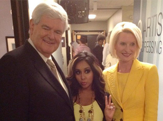 Snooki, Callista Gingrich, Newt Gingrich, Twit Pic Snooki, Callista Gingrich, Newt Gingrich, Twit Pic